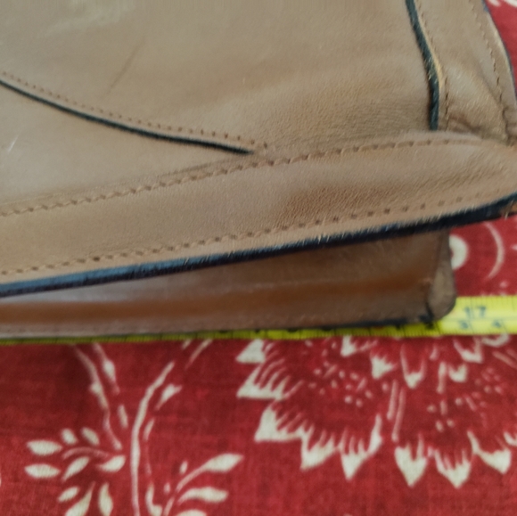 I Medici Italia Leather Brief Case Portfolio Document Carrier Tan - Picture 7 of 15